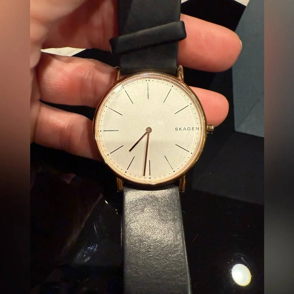 Skagen Signatur SKW6430, Black and Gold with White Face